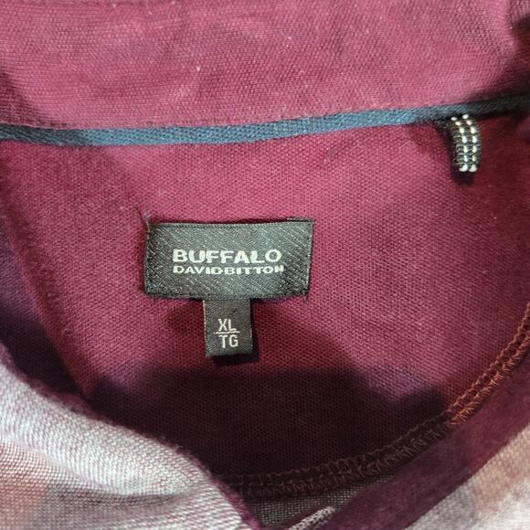 Buffalo David Bitton Polo Shirt Mens XL Red Cotton Short Sleeve Classic Casual - Picture 4 of 8
